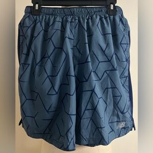 New Balance Men’s Short Line Blue Print Size M